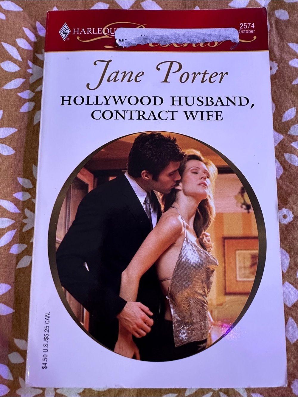 Jane Porter Hollywood Husband, Contract Wife - Romance Paperback (White)